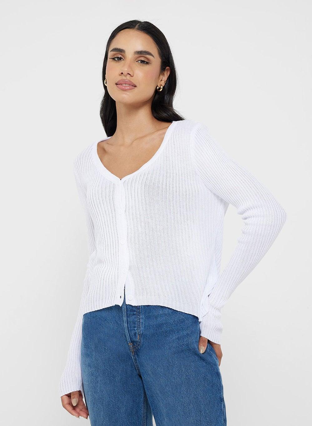 Essential Knitted Button-Down Cardigan - Image 1