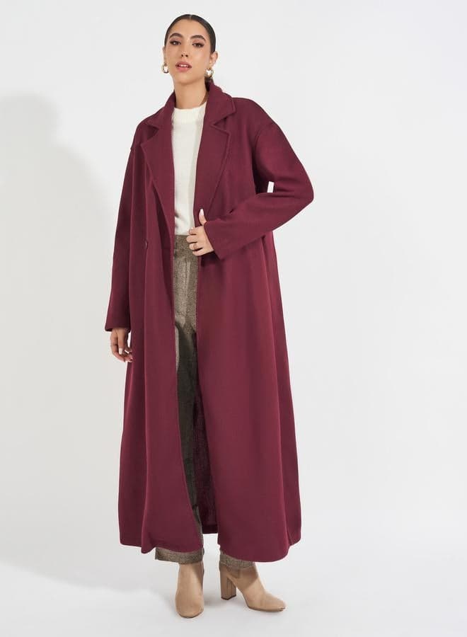 Regular Fit Maxi Wool-Look Buttoned Overcoat - Image 1