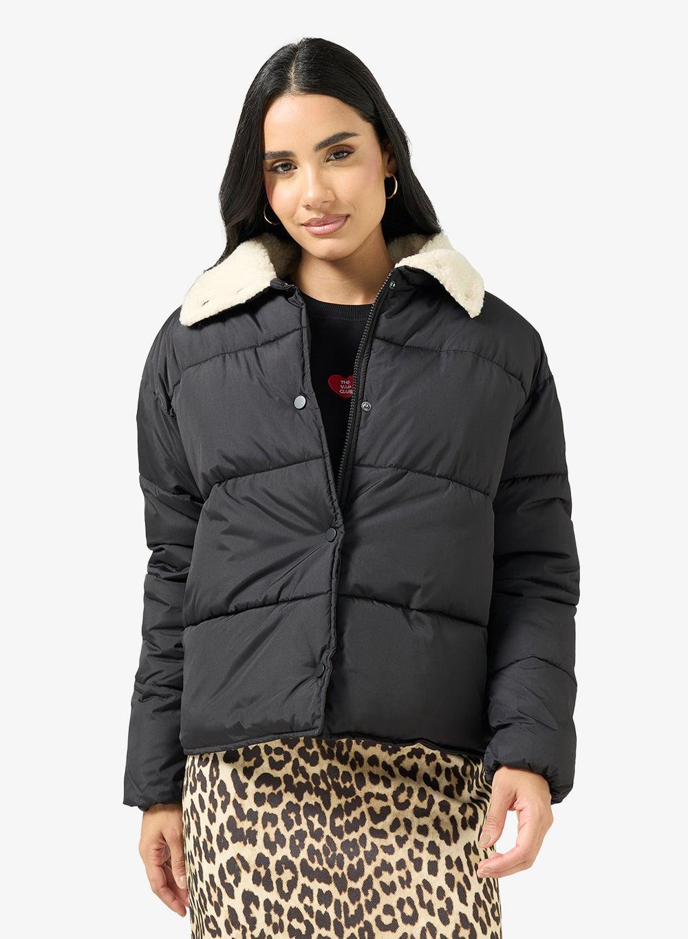 ONLOLIVE Black Lightweight Puffer Jacket for Women - Image 1