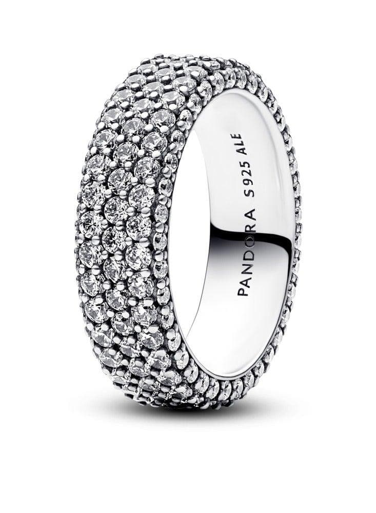 Pandora Timeless Pavé Triple-Row Sterling Silver Ring - Image 1