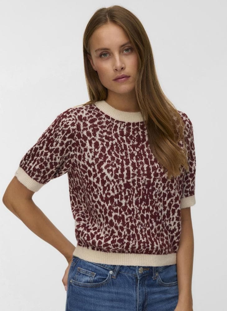 Animal Jacquard Knit Sweater in Recycled Blend - Image 1