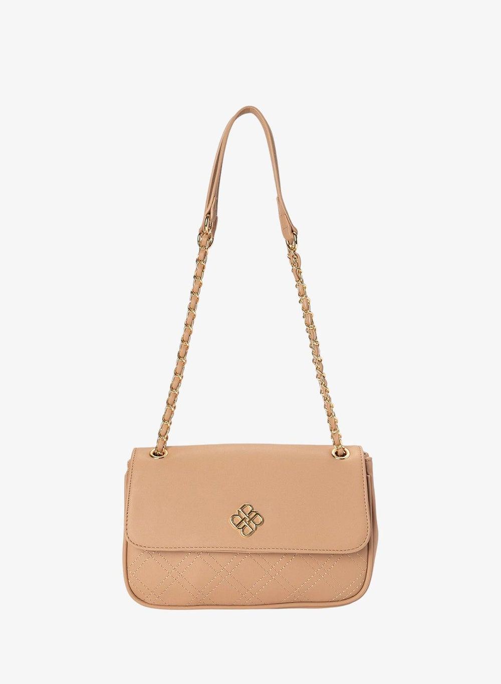 Stitch Detail Flap Sling Bag 26cm - Image 1