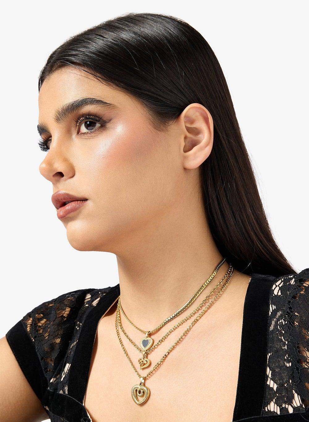 Layered Charm Chain Necklace Multipack for Women - Image 1