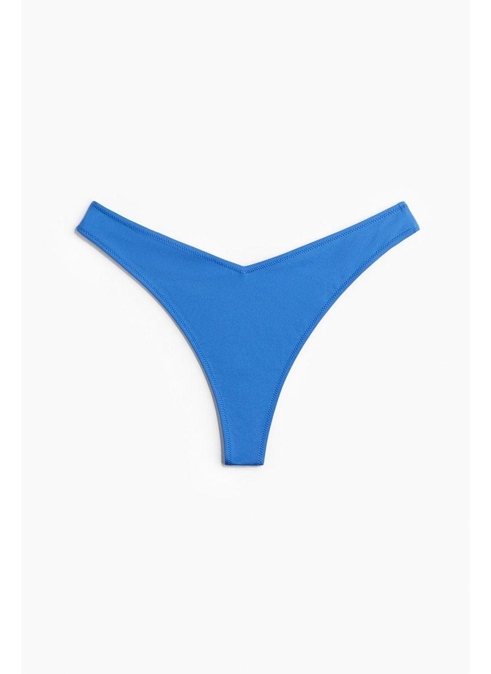 Low V-Waist Thong Bikini Bottoms - Image 1