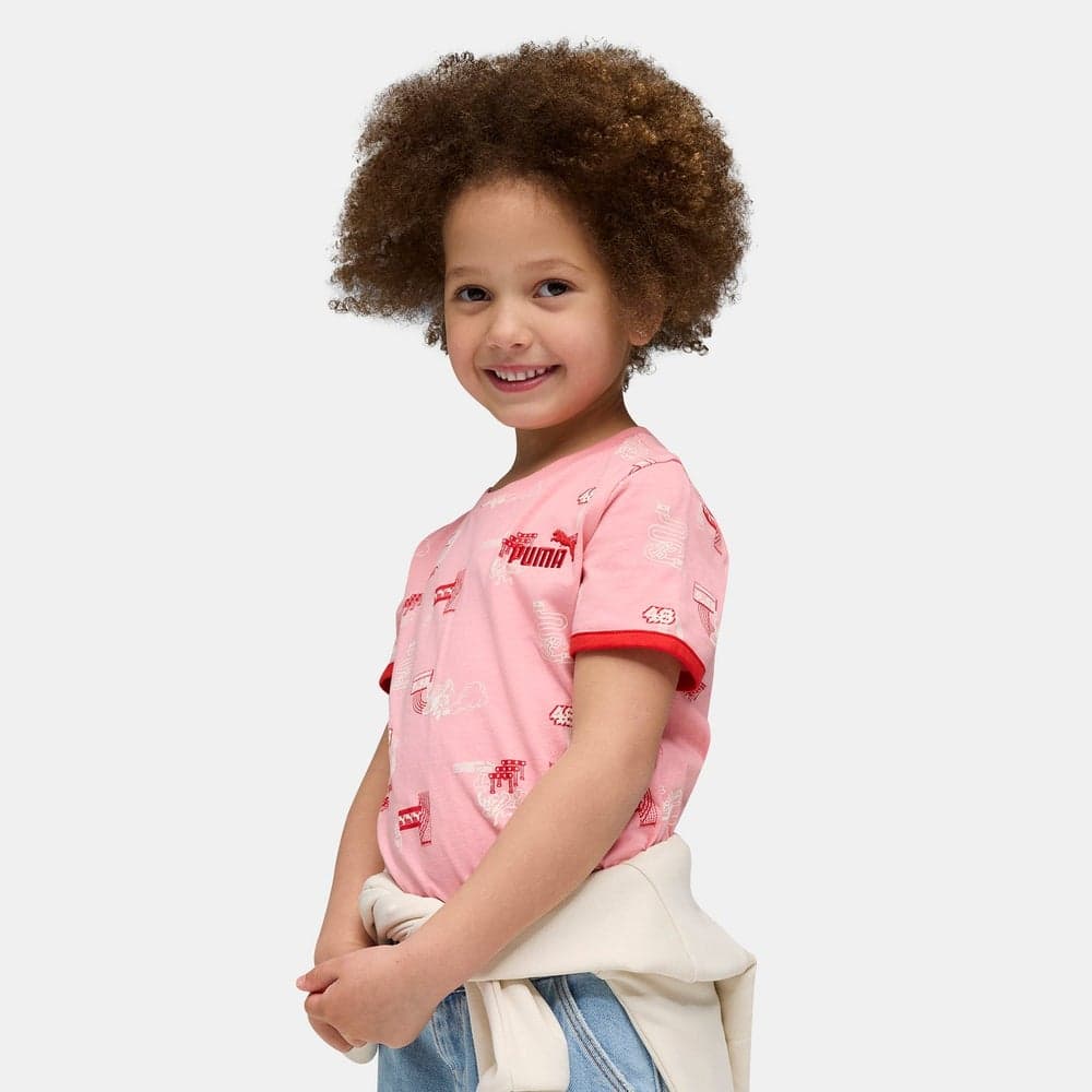 PUMA Kids Little Runners Allover Print T-Shirt - Image 1