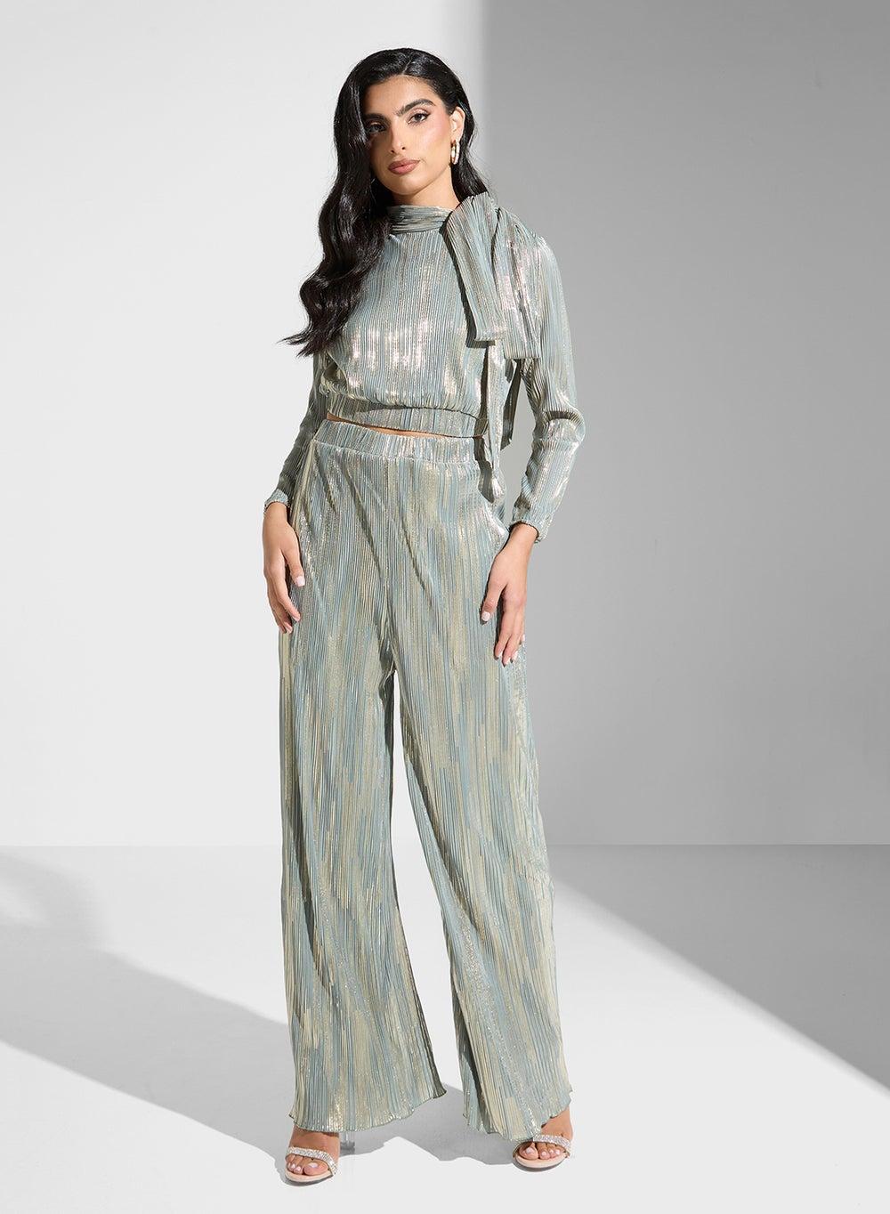 Elegant 2 Piece Ste Pants & Long Sleeve Set - Image 1