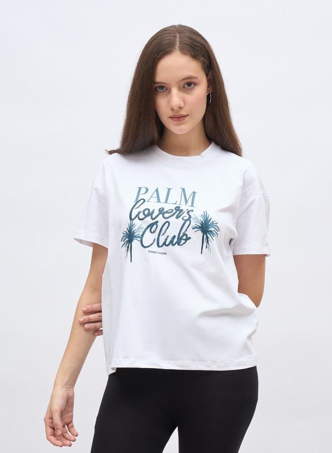 White Palm Club Graphic Regular Fit Tee - Image 1