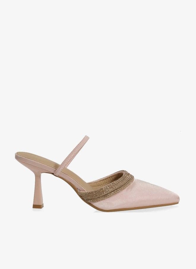 Elegant Slip-On Heeled Mule Pumps - Image 1
