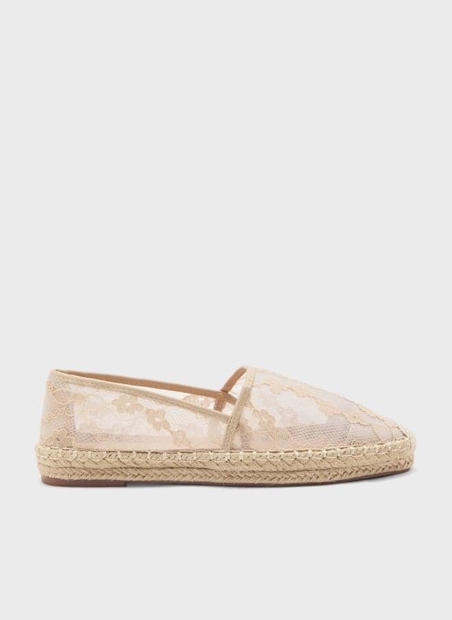 Lace Espadrille Flats for Effortless Summer Elegance - Image 1