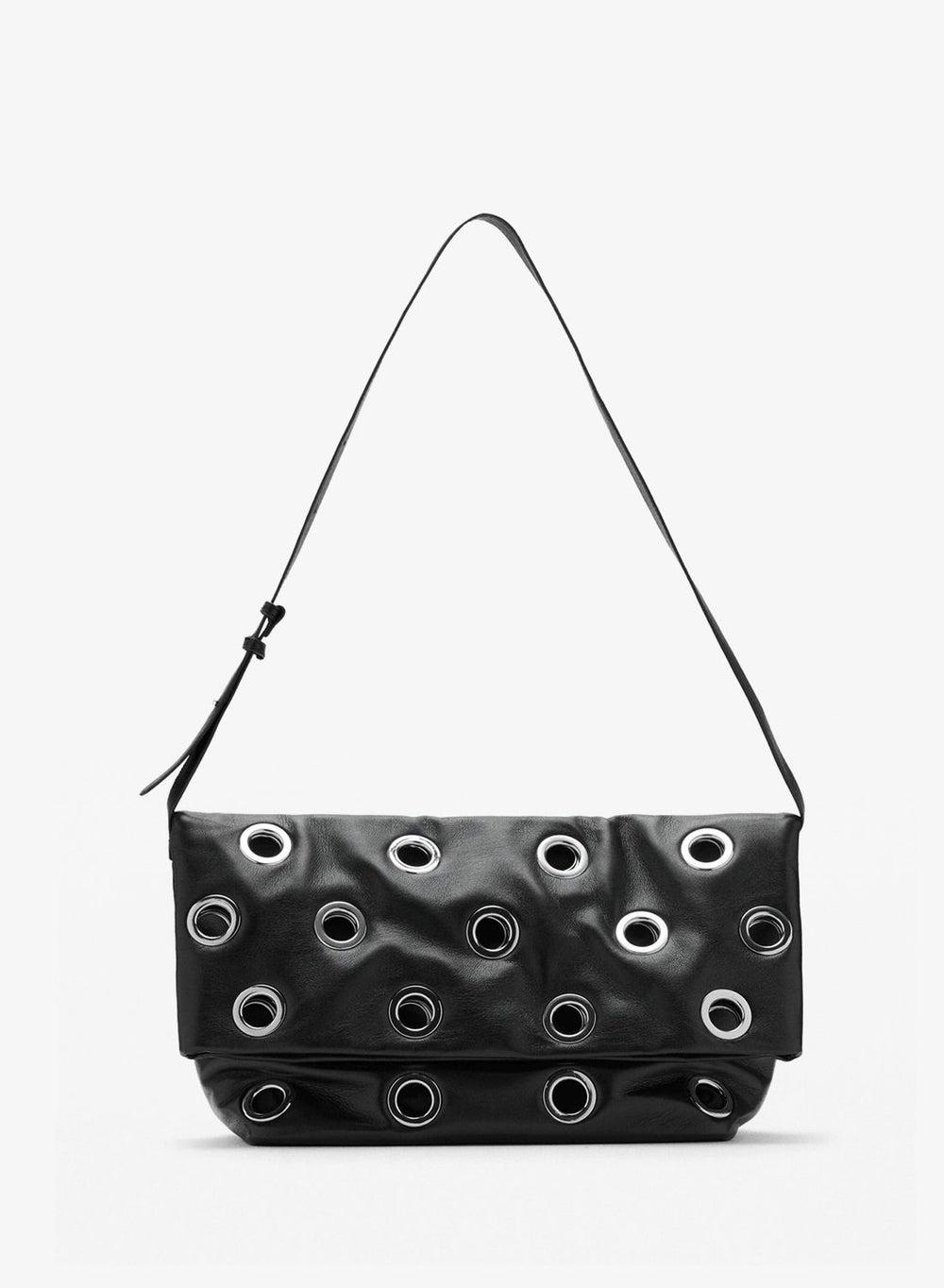 Eyelet Detail Crossbody Bag with Adjustable Strap - Image 1