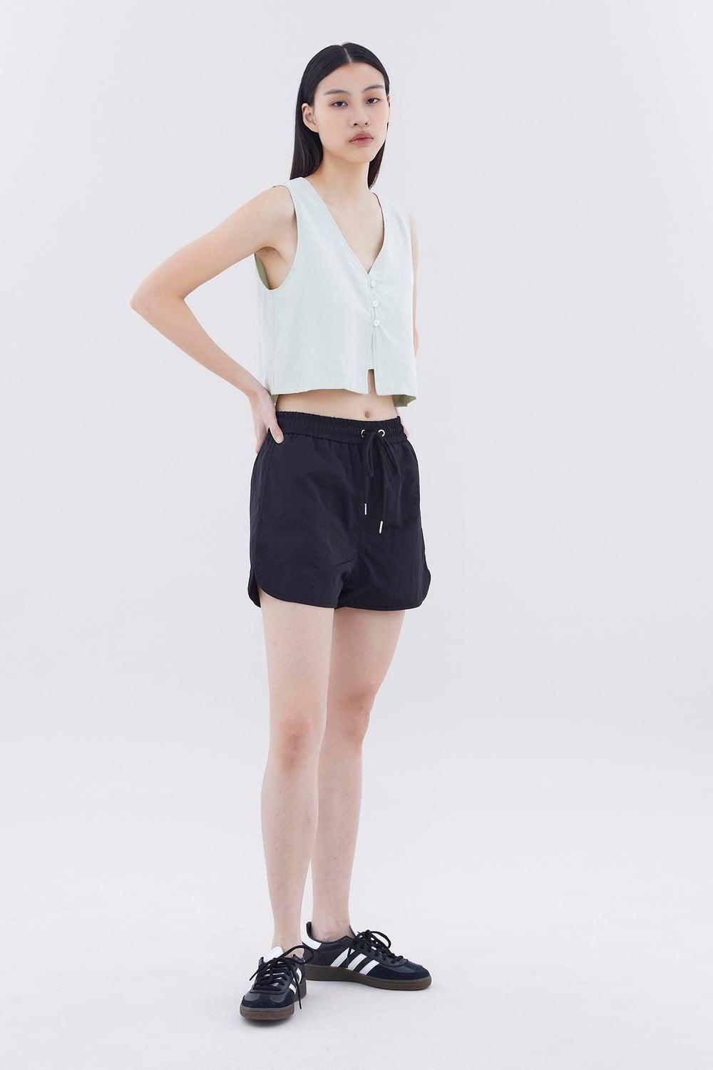 Ellegra Curve-Hem Relaxed Fit Shorts - Image 1