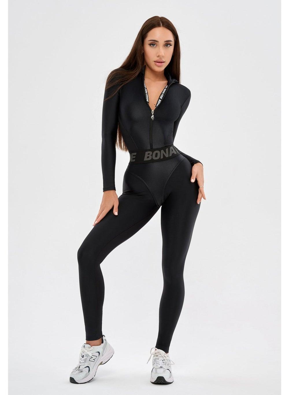 Bona Fide SculptFit Long Sleeve Workout Jumpsuit - Image 1