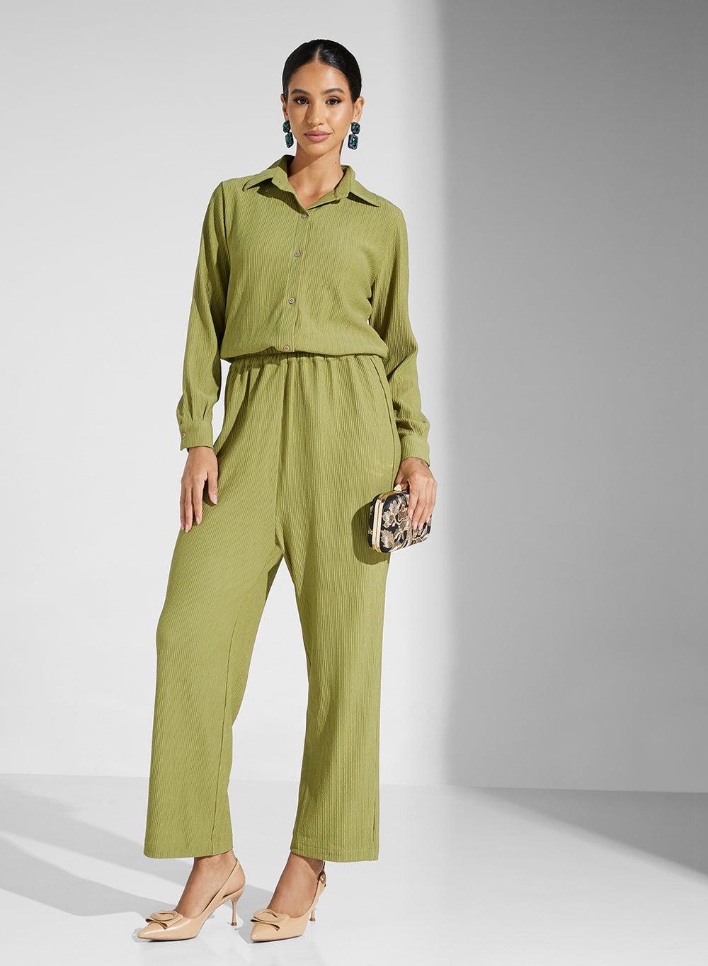 Elegant 2 Piece Pant & Top Set Long Sleeve - Image 1