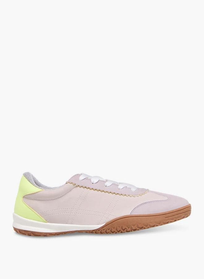 Women’s Panelled Lace-Up Low-Top Sneakers - Image 1
