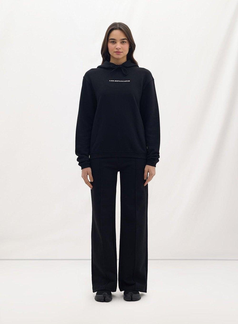 SWEATPANT 006 Wide-Leg Black Cotton Sweatpants - Image 1