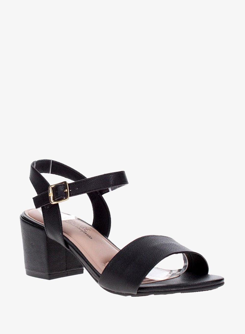 Elegant Mid Heel Slingback Sandals with Ankle Strap - Image 1