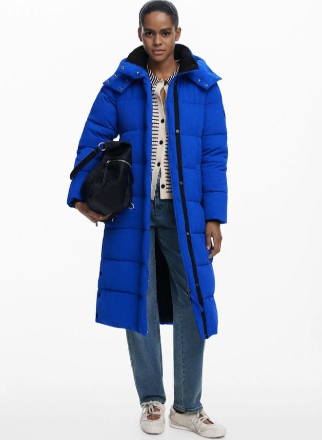 Belted Long Padded Overcoat for Women - Image 1