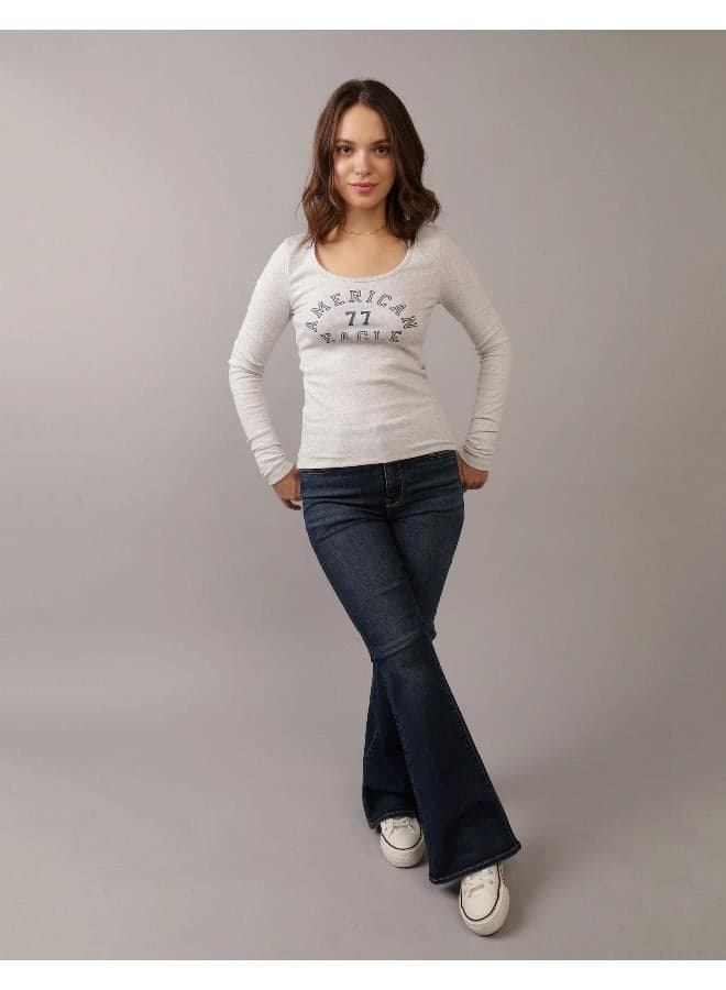 AE Next Level Super High-Waisted Flare Jeans - Image 1