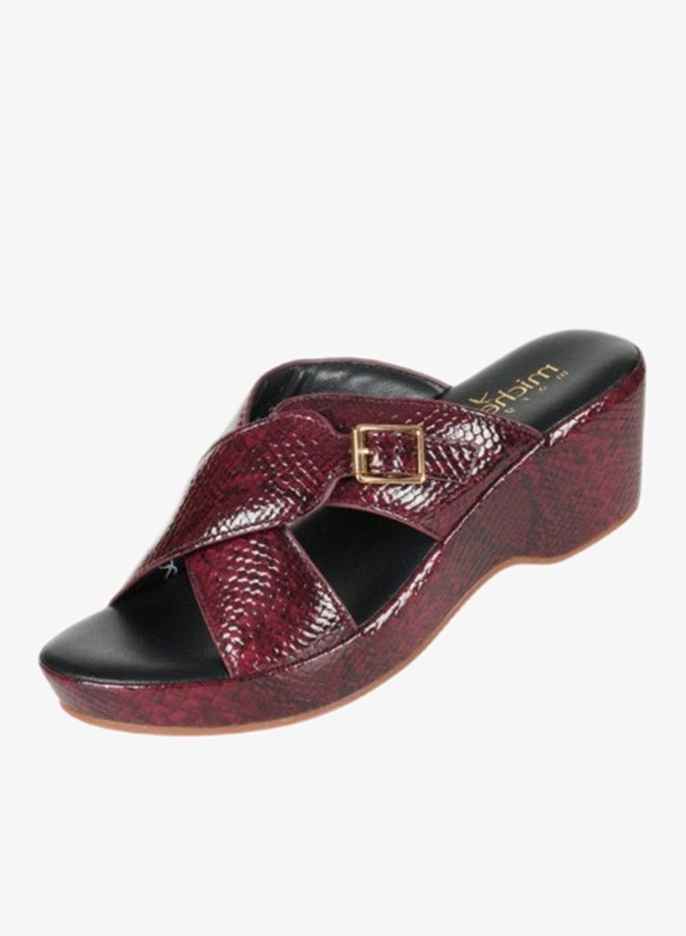 Michelle Morgan 092-2967 Bordo Wedge Sandals - Image 1