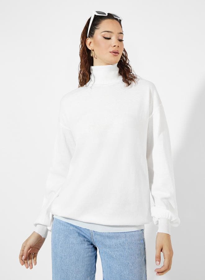 Oversized Longline Turtleneck Sweater for Effortless Warmth - Image 1