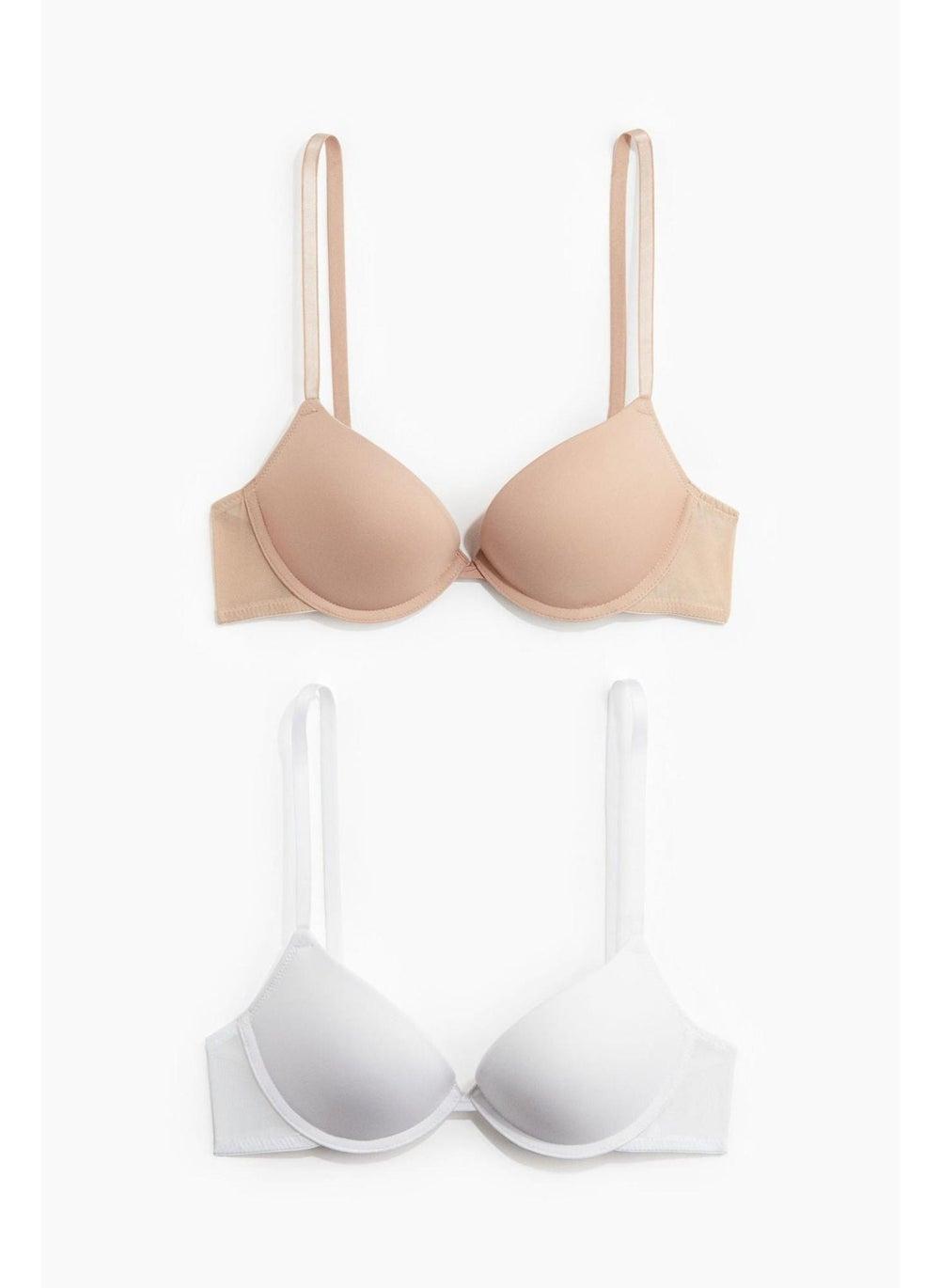 2-Pack Microfibre Super Push-Up Bras - Image 1