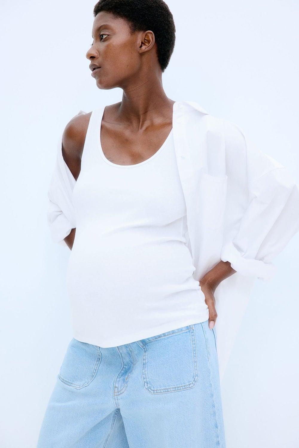 MAMA 2-Pack Soft Cotton Scoop Neck Vest Tops - Image 1