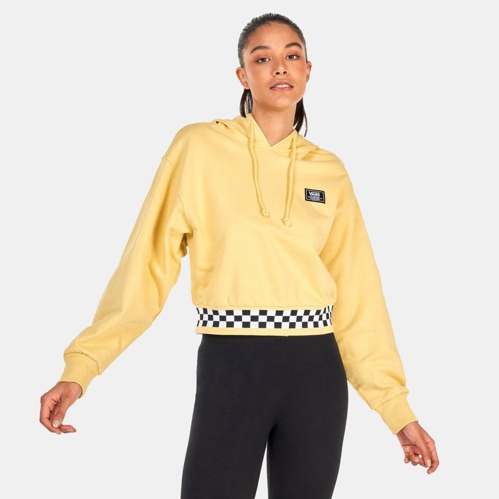 Boom Boom Check Cropped Hoodie for Women - Image 1