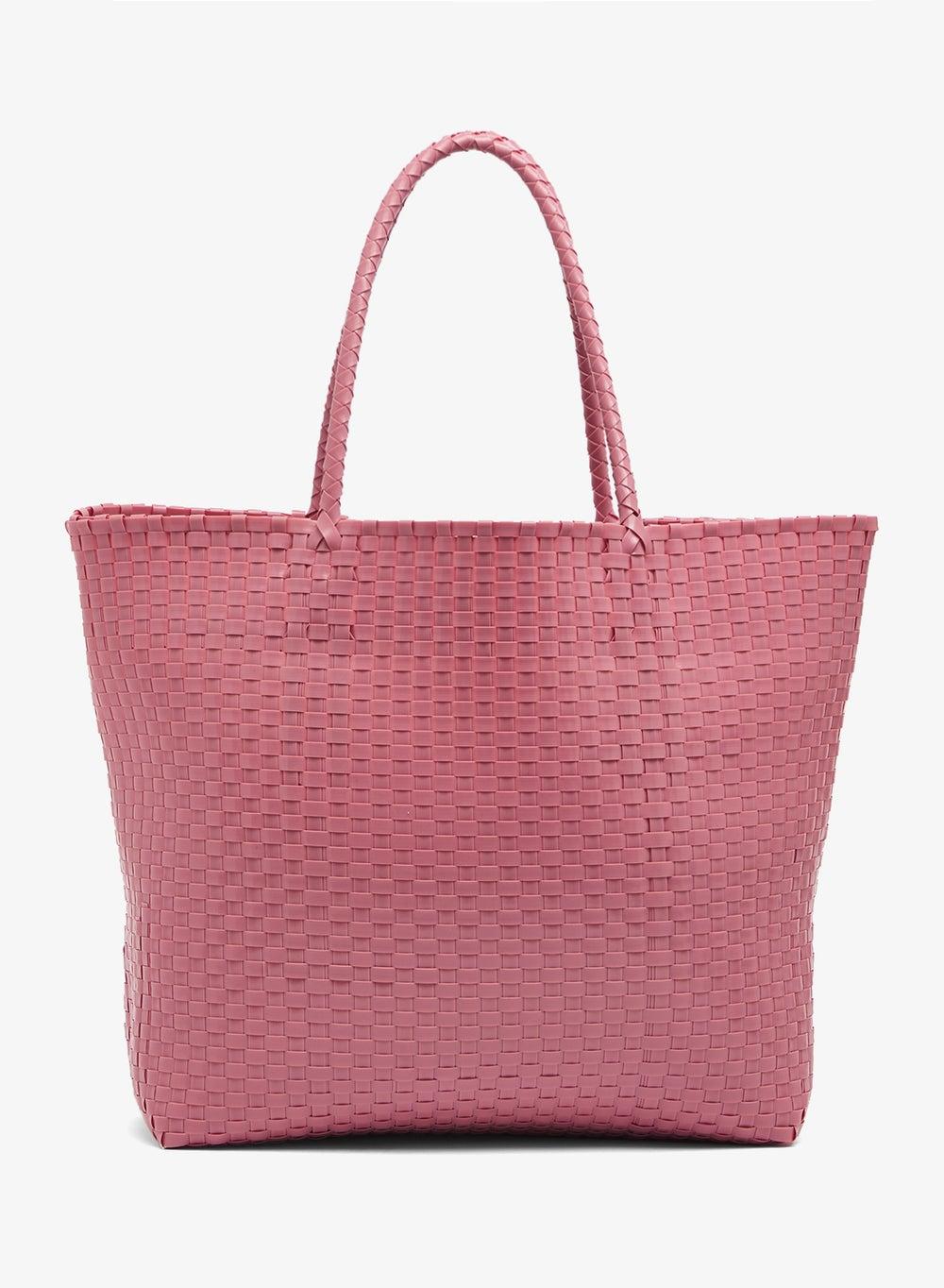 Woven Texture Handle Tote Bag - Image 1