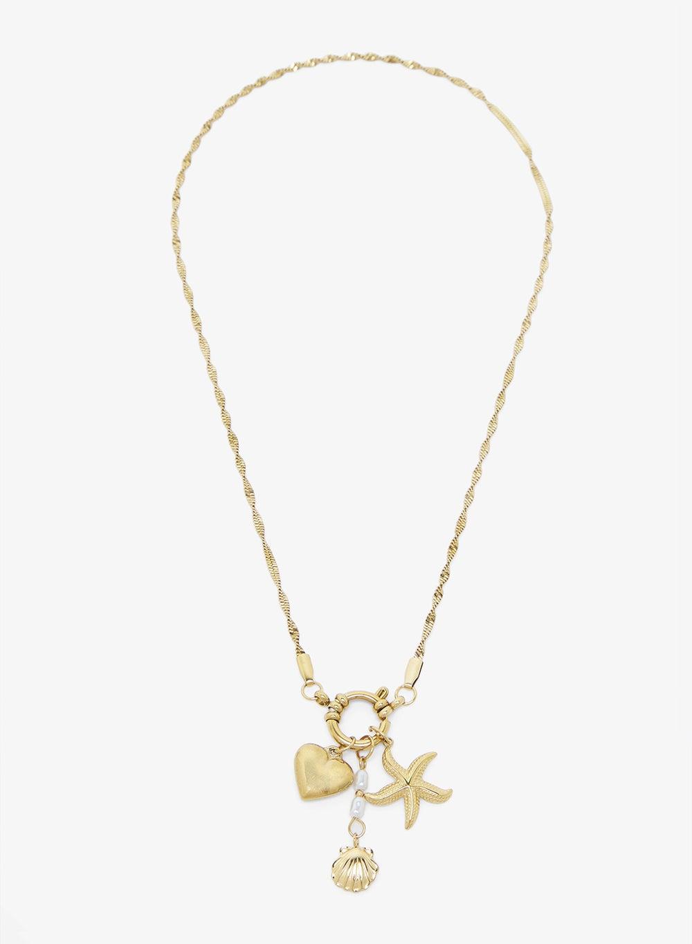 Beaded Charm Chain Necklace for Effortless Elegance - Image 1