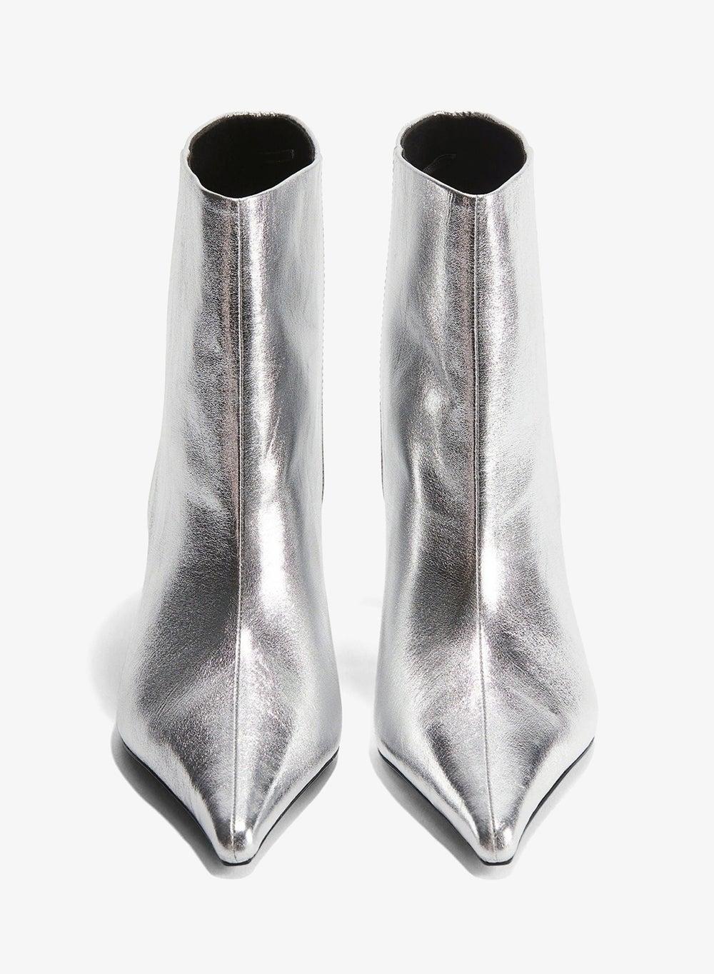 Refined Pointed-Toe Heeled Ankle Boots - Image 1