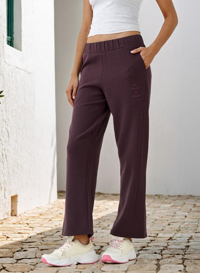 Kappa Printed Wide Leg Track Pants for Women - Image 1