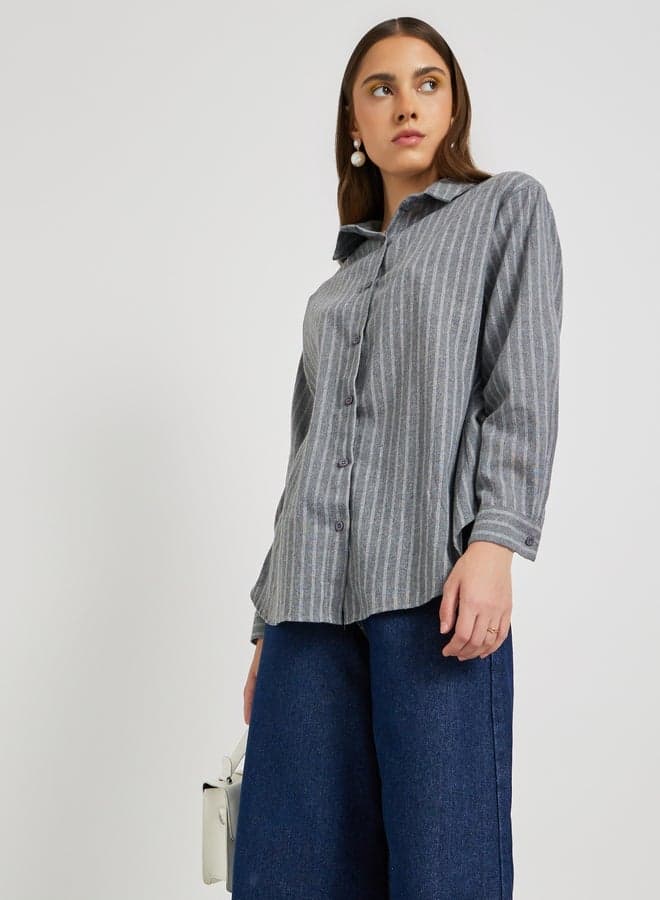 Take Two Striped Spread Collar Shirt Regular Fit - Image 1