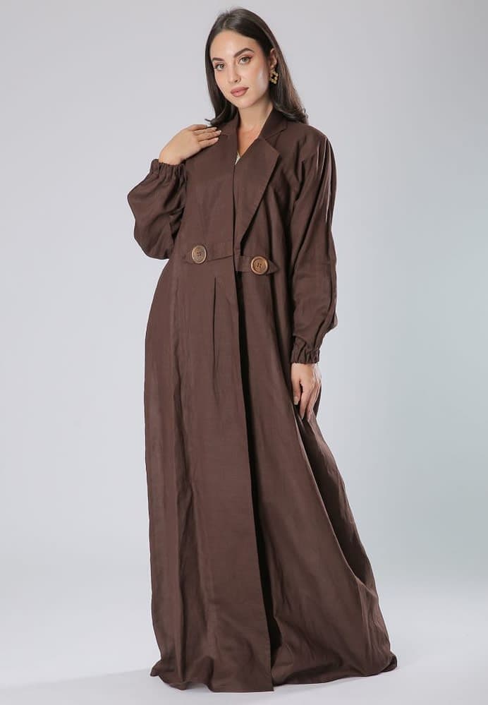 Western-Inspired Coat Abaya for Modern Elegance - Image 1