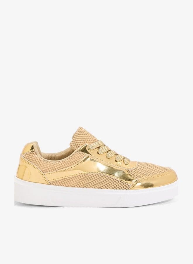 Lace Up Cupsole Low-Top Sneaker - Image 1