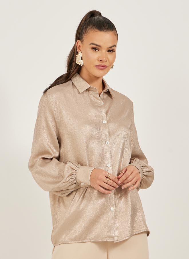 Styli Balloon Sleeve Regular Fit Women's Shirt - Image 1