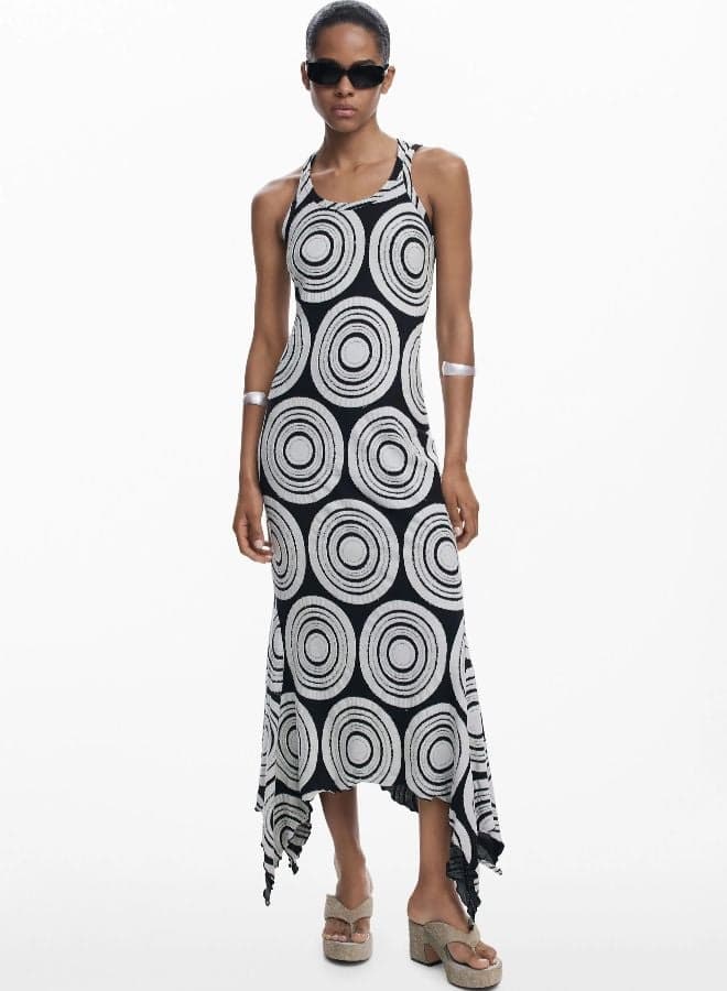 Circle Motif Maxi Dress for Effortless Elegance - Image 1