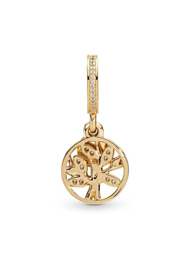 Sparkling Family Tree 14k Gold Dangle Charm - Image 1