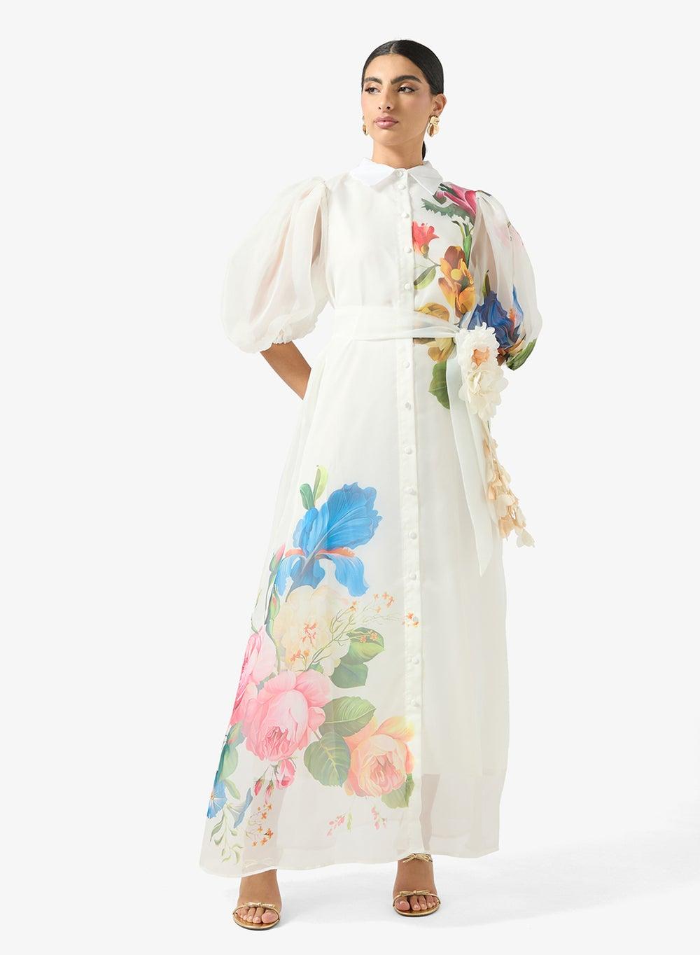 Elegant Floral Print Maxi Dress for Women - Image 1