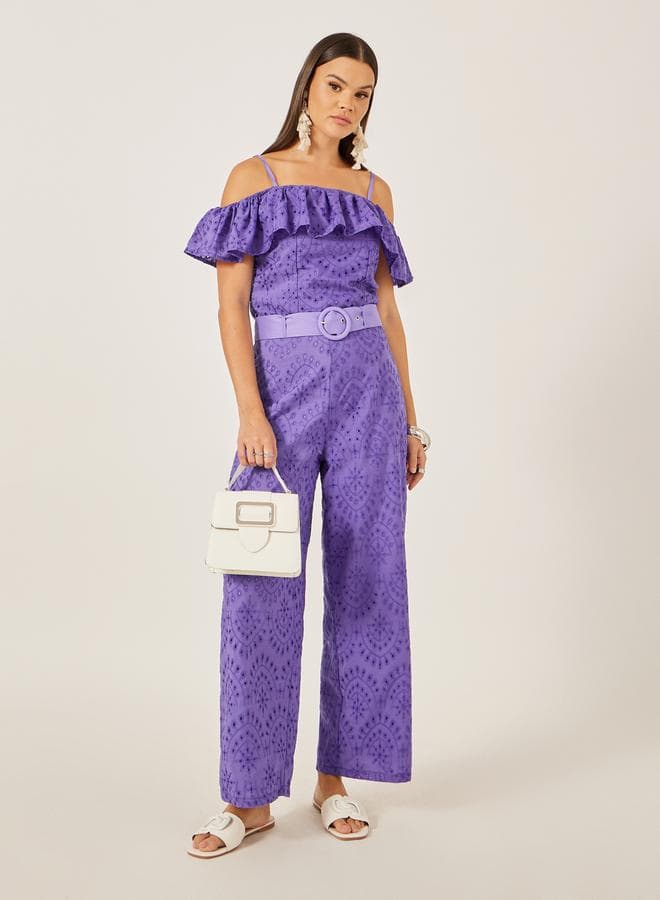 All-Over Lace Wide Leg Pants - Image 1