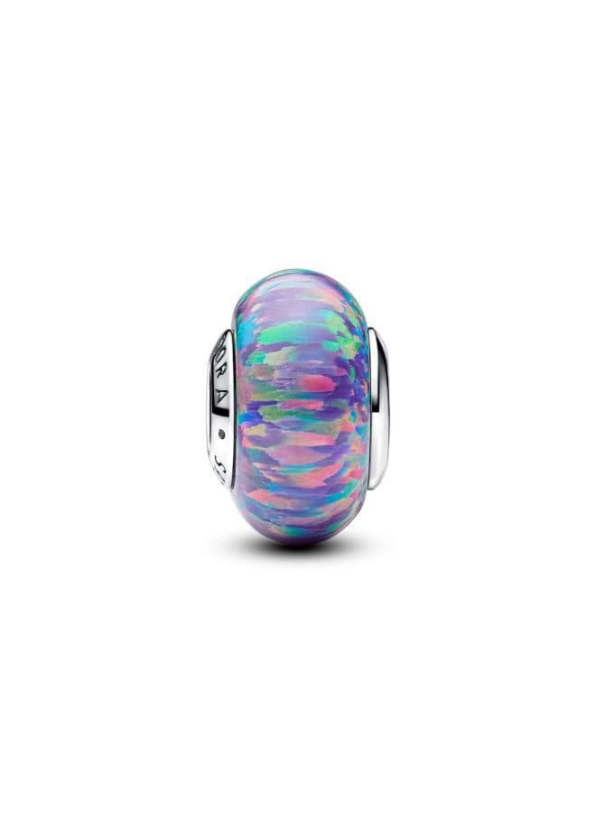 Opalescent Purple Lab-Created Opal Charm - Image 1