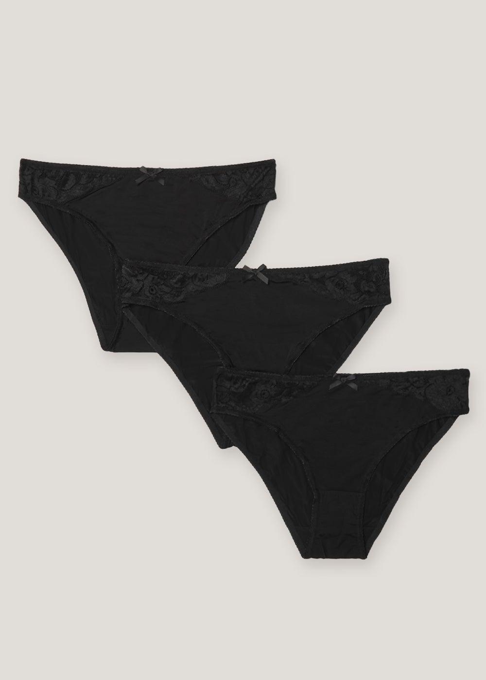 3 Pack Micro Lace High Leg Knickers - Image 1
