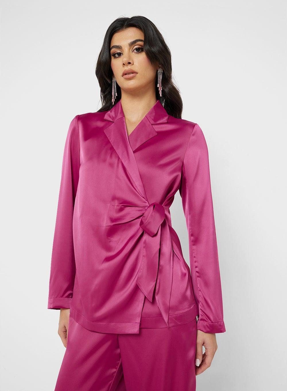 Vmflowi Knot Detail Wrap Blazer - Image 1
