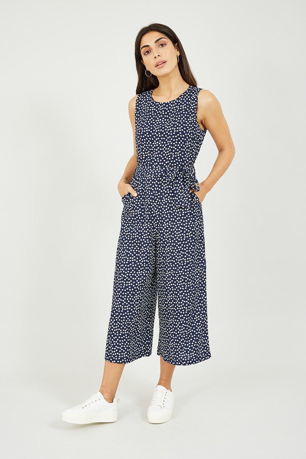 Mela Ditsy Daisy Sleeveless Culotte Jumpsuit - Image 1