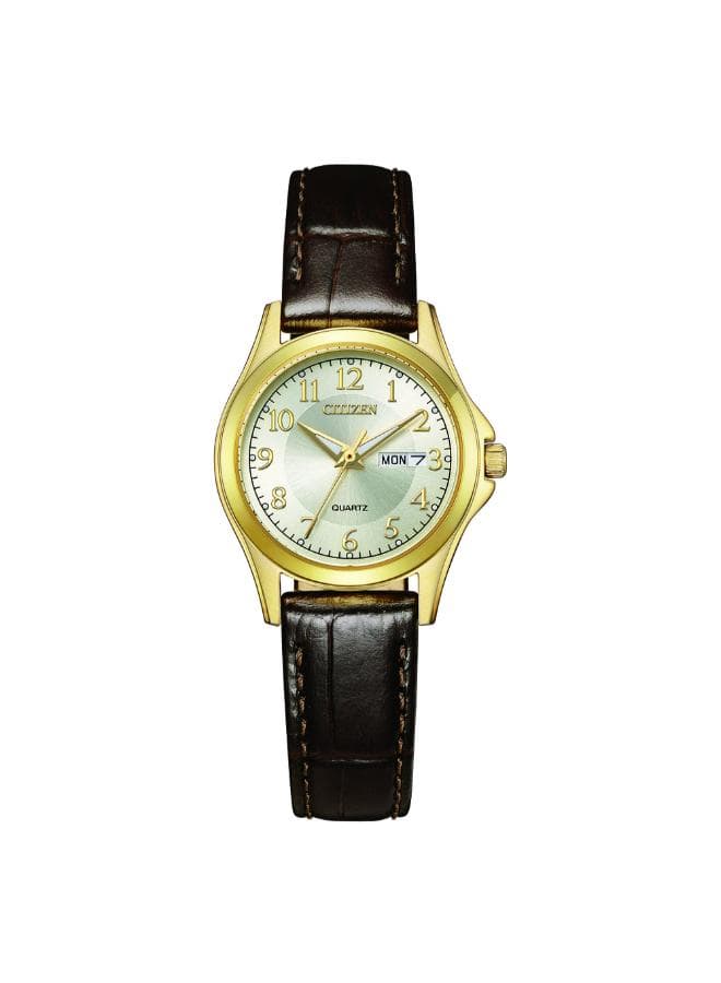 Citizen Women's Brown Leather Strap Watch EQ0612-07A - Image 1