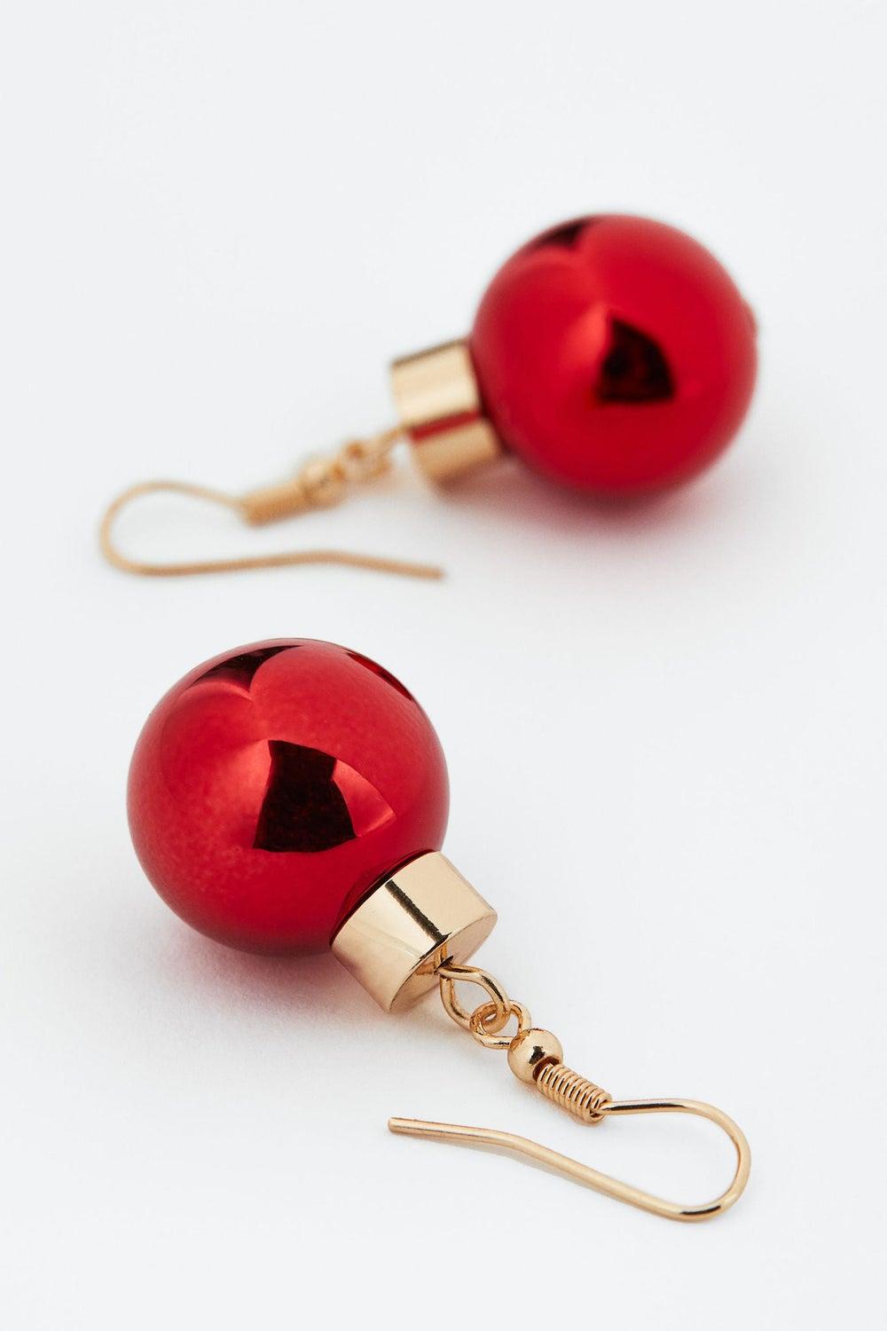 Bauble Pendant Metal Earrings - Image 1