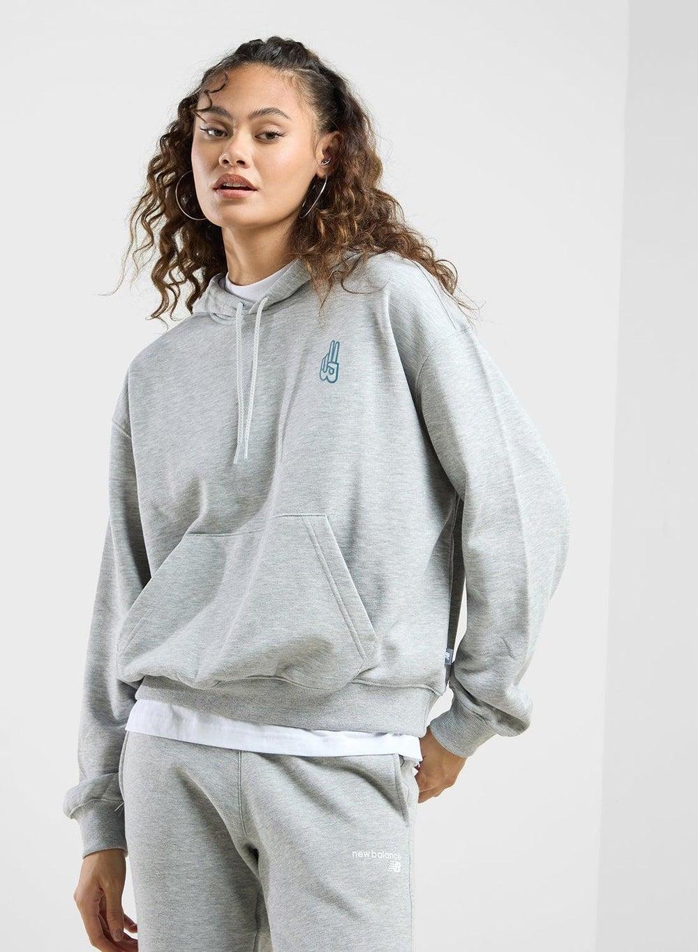 French Terry Oversized Peace Hoodie - Image 1