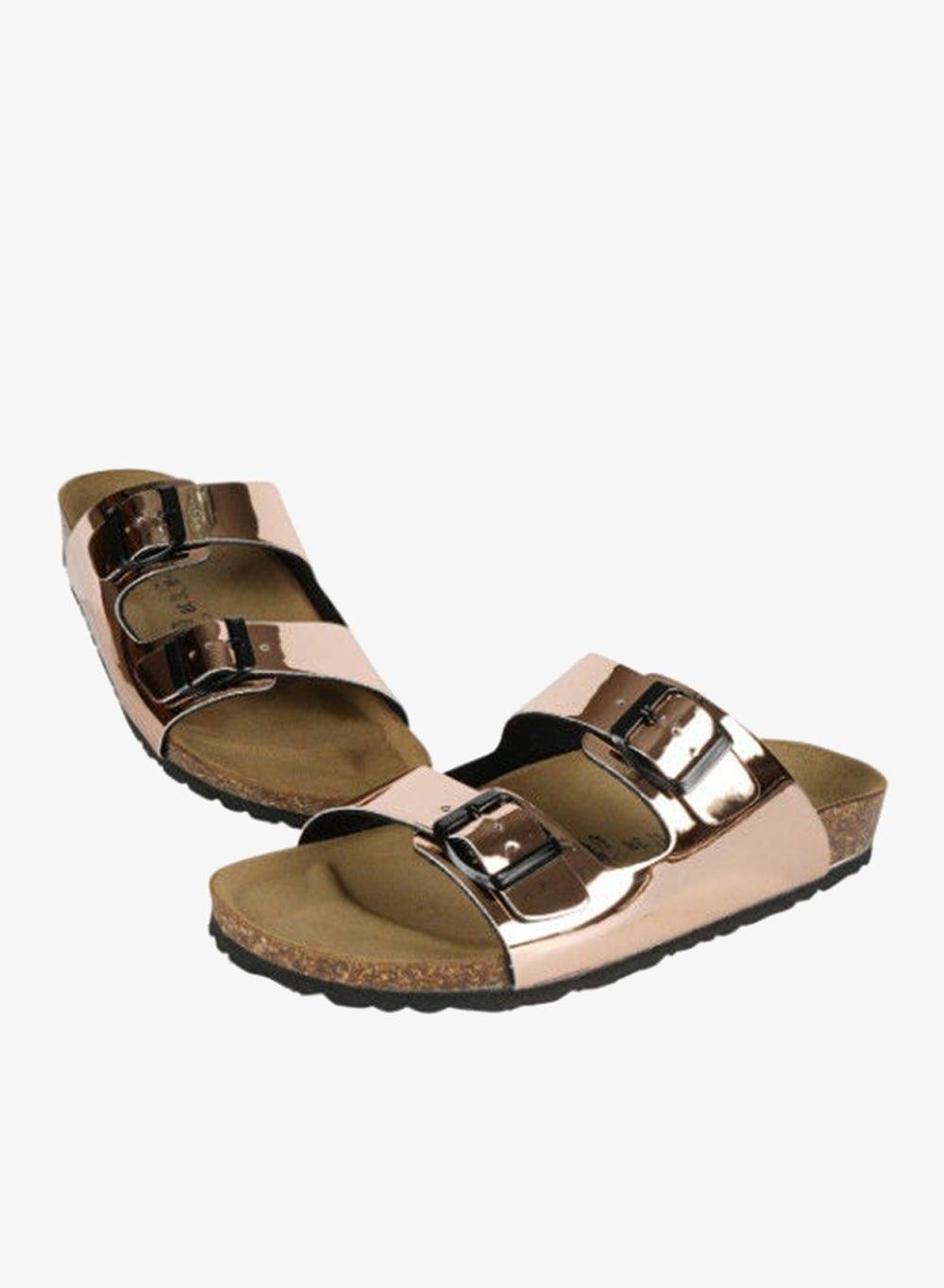 Biochic Ladies Double Strap Sandals 012-442 1800T-Oro - Image 1
