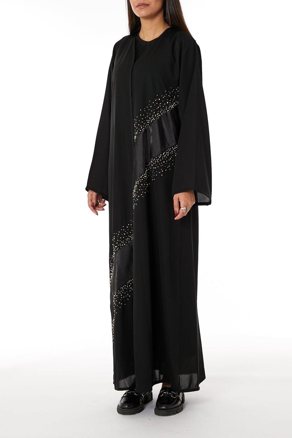 Embellished Flared Sleeve Abaya - Image 1