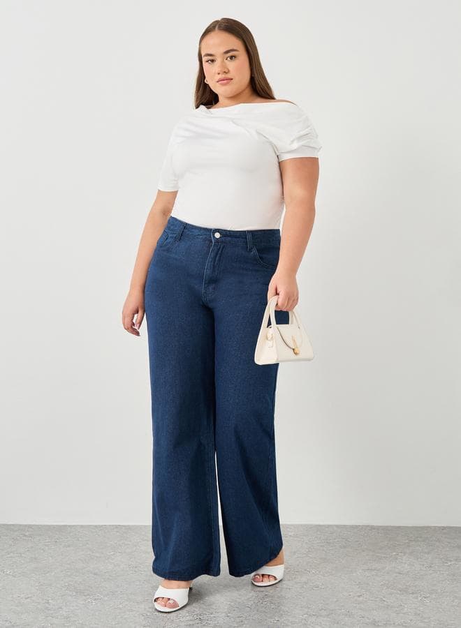 Plus High Rise Loose Fit Jeans - Image 1
