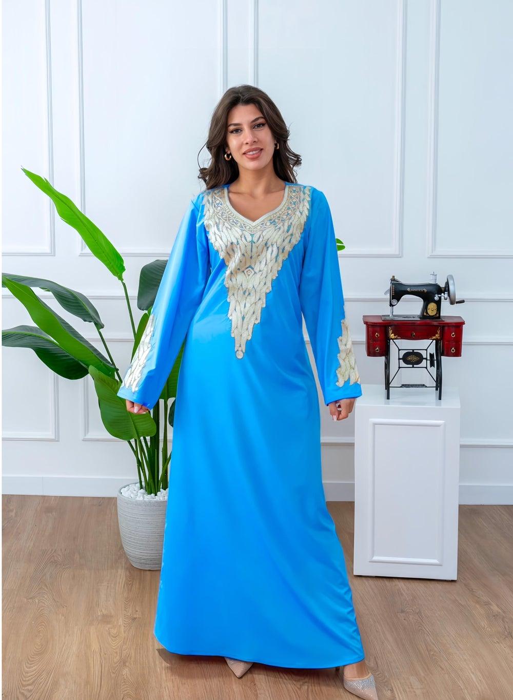 Women’s Mukhawar Jalabiya Arabian Dress - Image 1